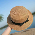 Chapeau Canotier en Paille Femme