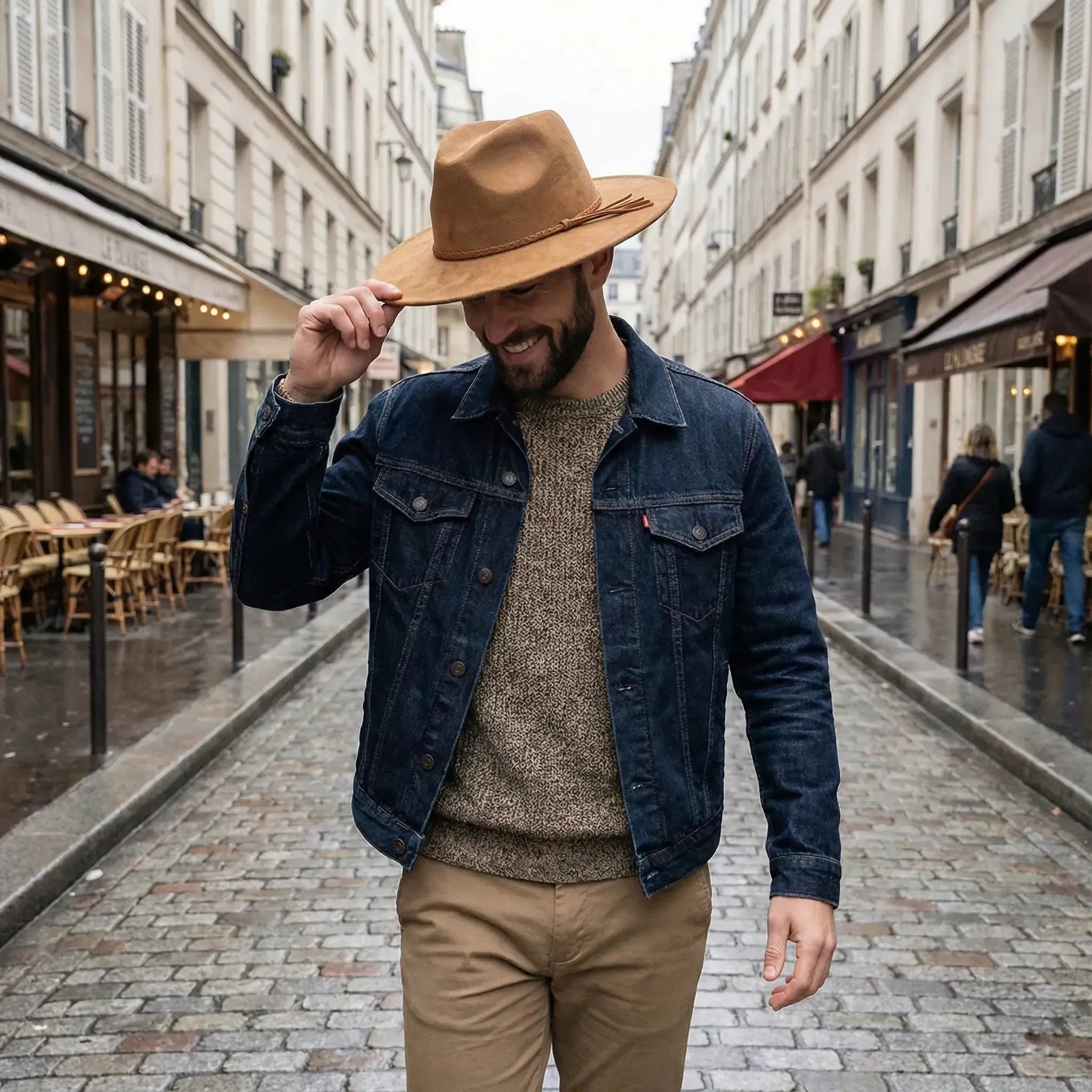 Chapeau Fedora Bord Large