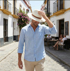 Chapeau Panama avec Lanière Cuir