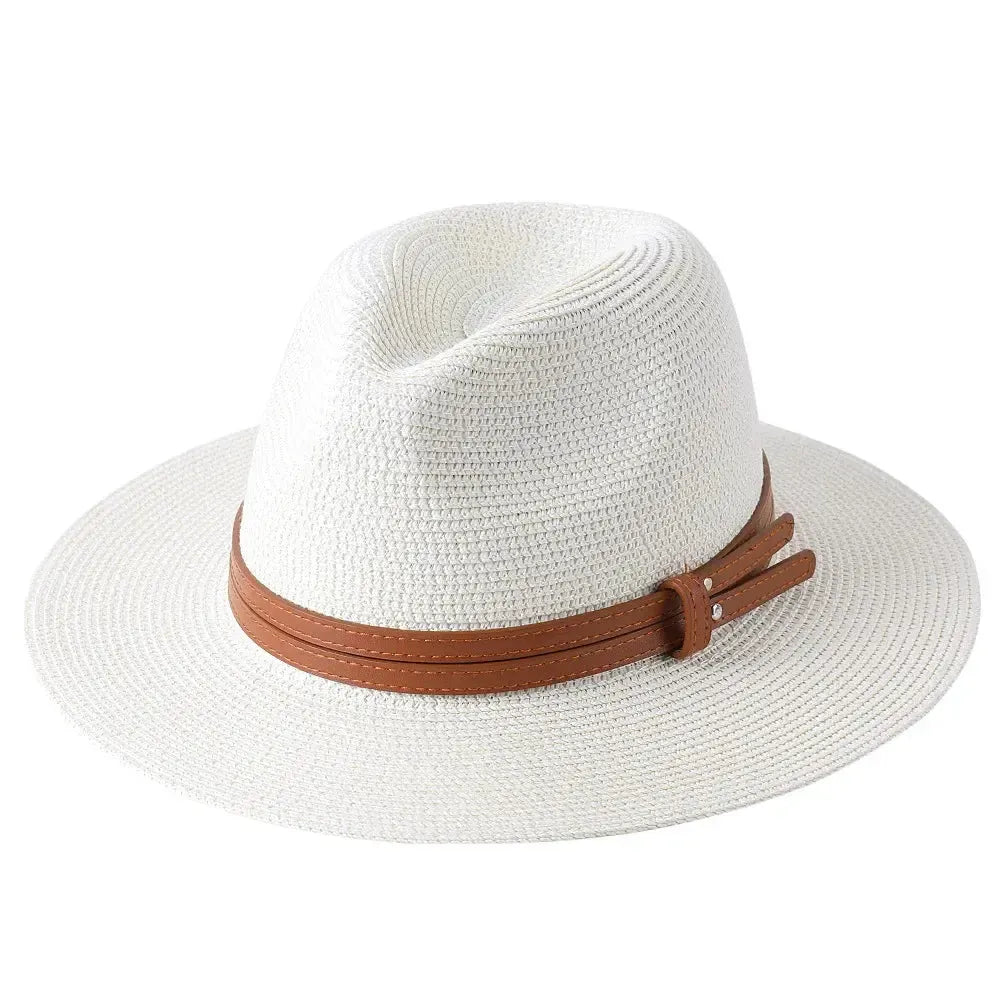 Chapeau Panama avec Lanière Cuir