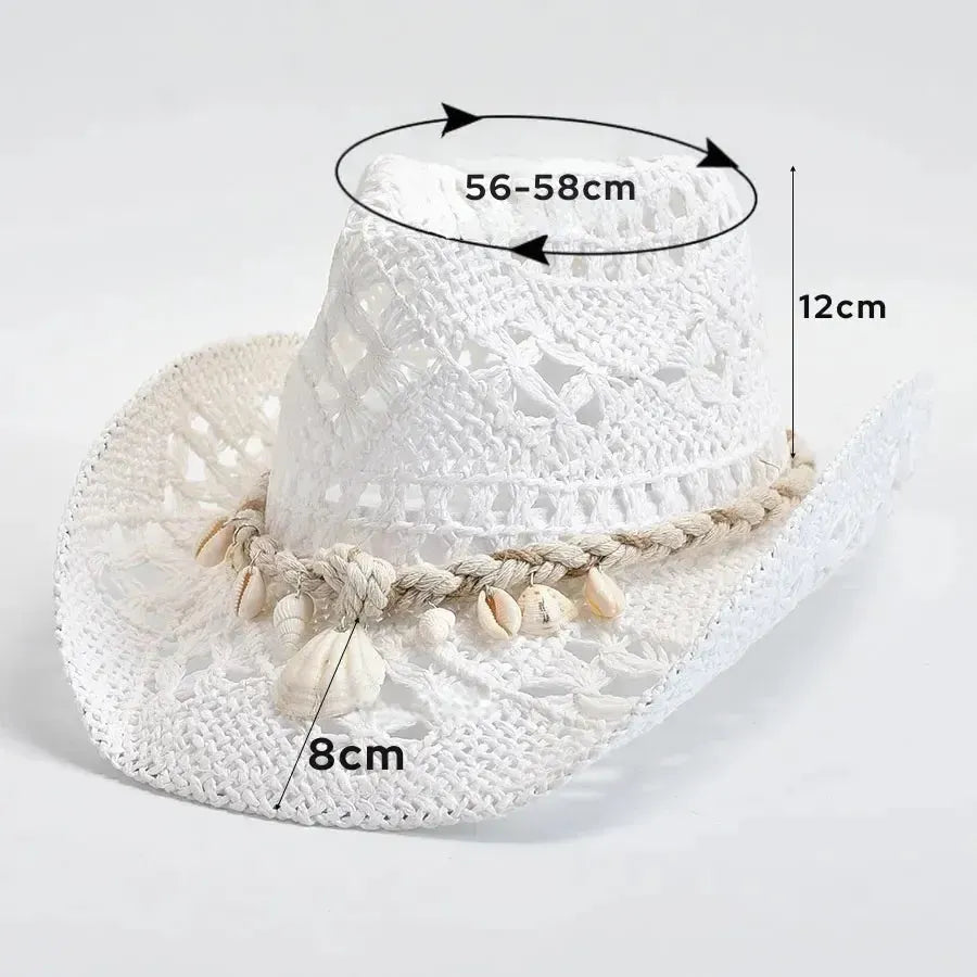 Chapeau de Cowboy Femme à Tresse