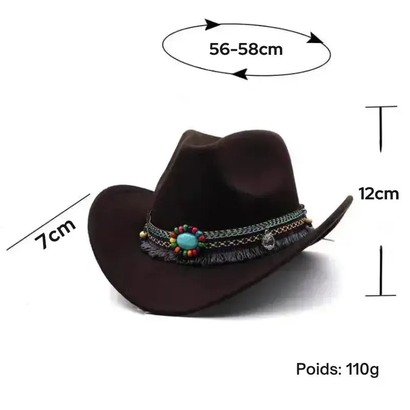 Chapeau de Cowboy Hippie