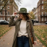 Chapeau Fedora avec Boucle Western
