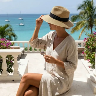 Chapeau Panama avec Bandeau