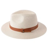 Chapeau Panama avec Lanière Cuir