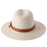 Chapeau Panama avec Lanière Cuir