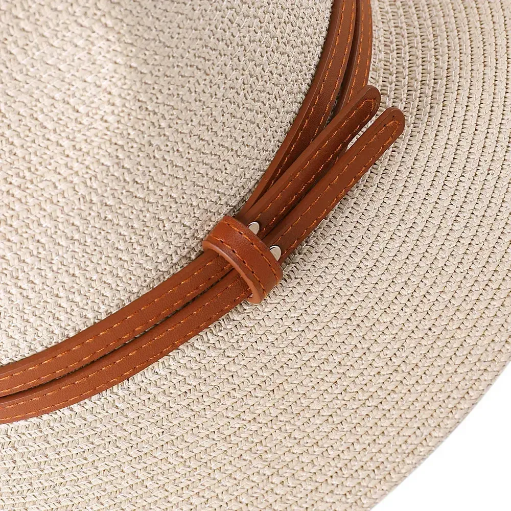 Chapeau Panama avec Lanière Cuir